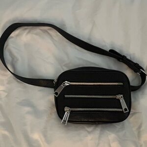 Rebecca Minkoff Black 3 Zip Belt Bag
